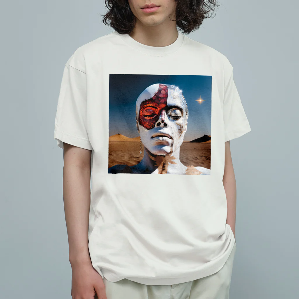 Colin.donutの砂漠の砂時計守: Desert Sandglass Guardian Organic Cotton T-Shirt