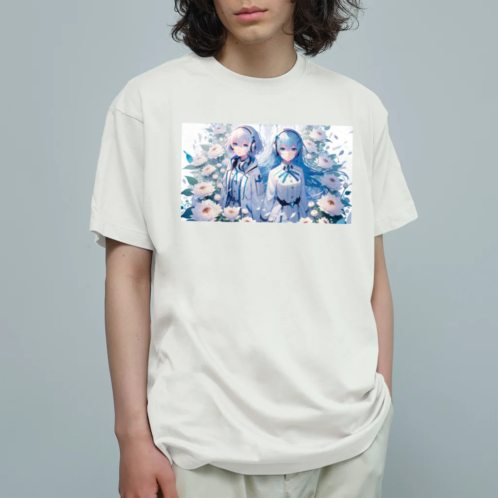 Sesilionのハーモニック・ブルーム オーガニックコットンTシャツ