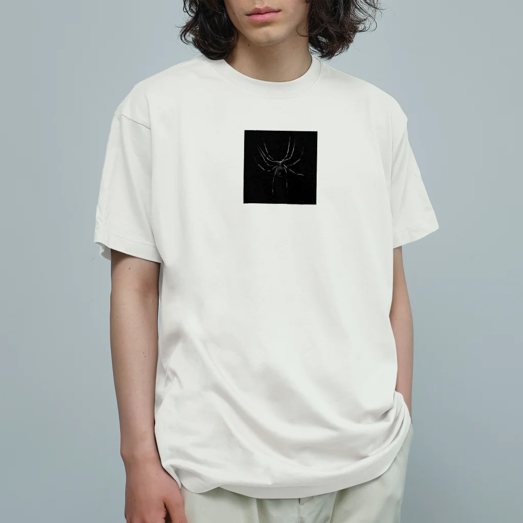 クモの蜘蛛 オーガニックコットンTシャツ