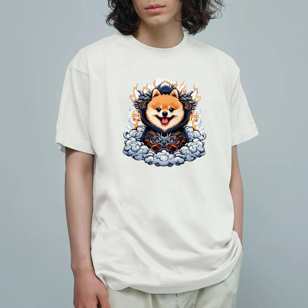 Pom-Dog'sのポメドラゴン Organic Cotton T-Shirt