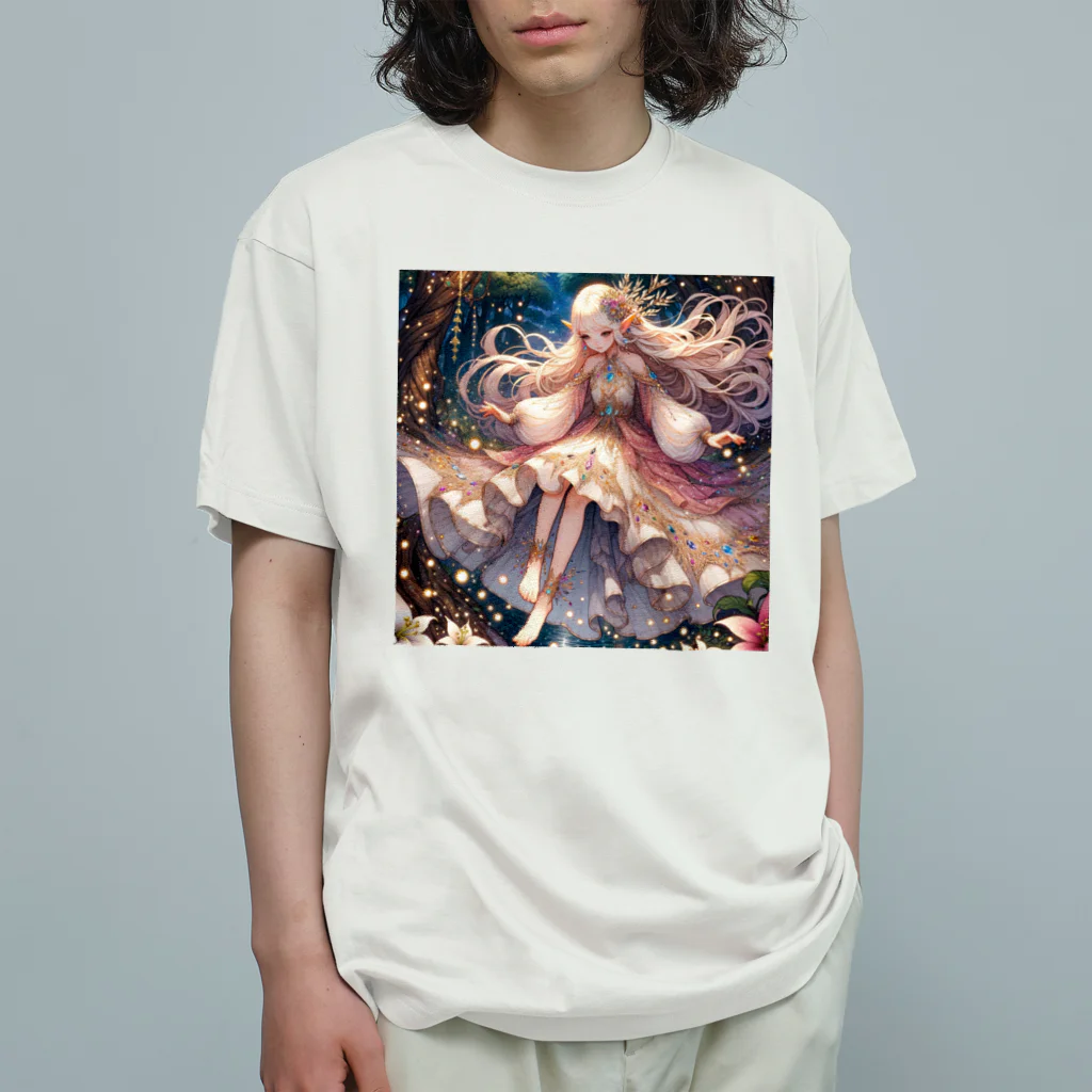 Sesilionの星の精霊の夜舞 Dance of the Star Spirit オーガニックコットンTシャツ