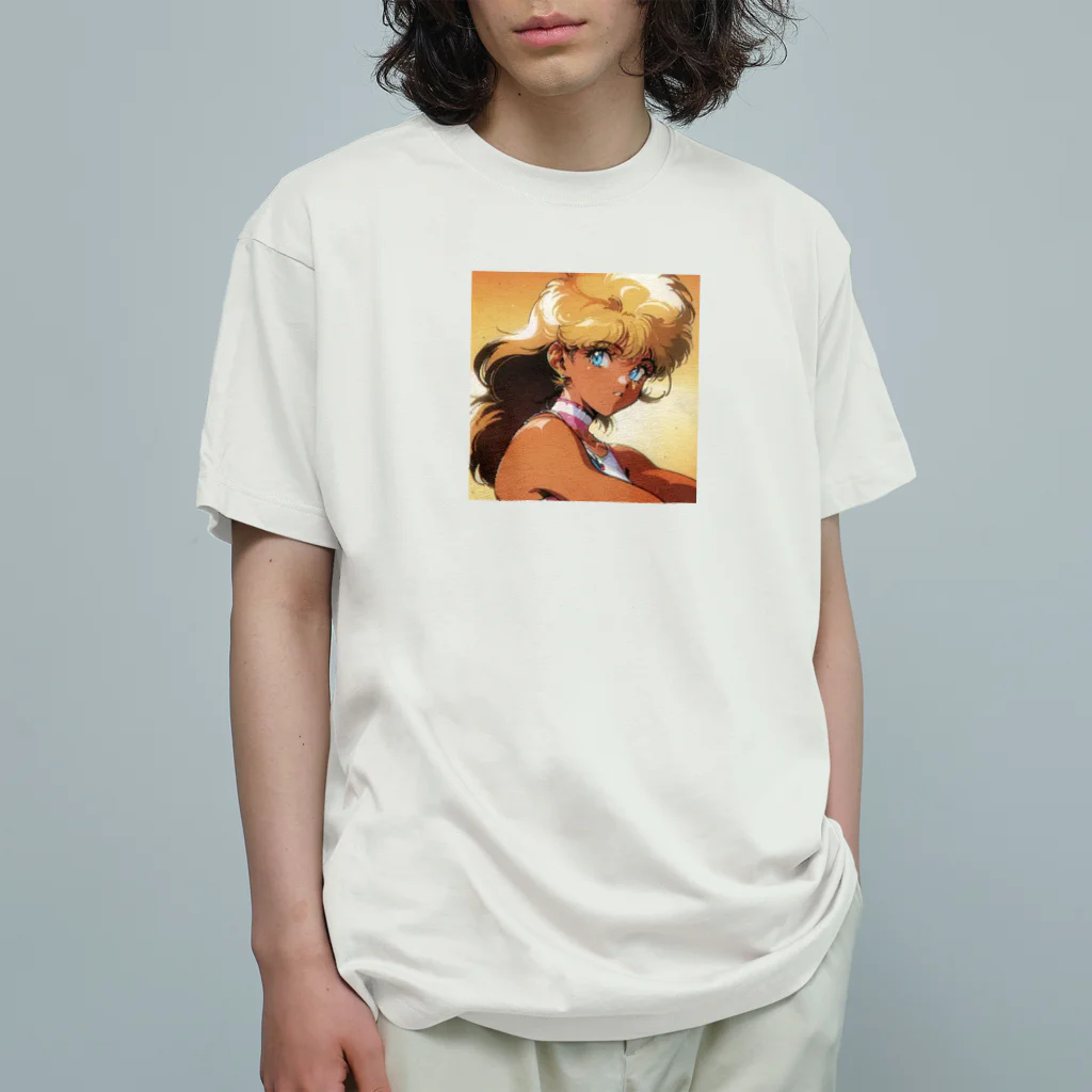 monmoruの1980s ロングヘアーギャル Organic Cotton T-Shirt