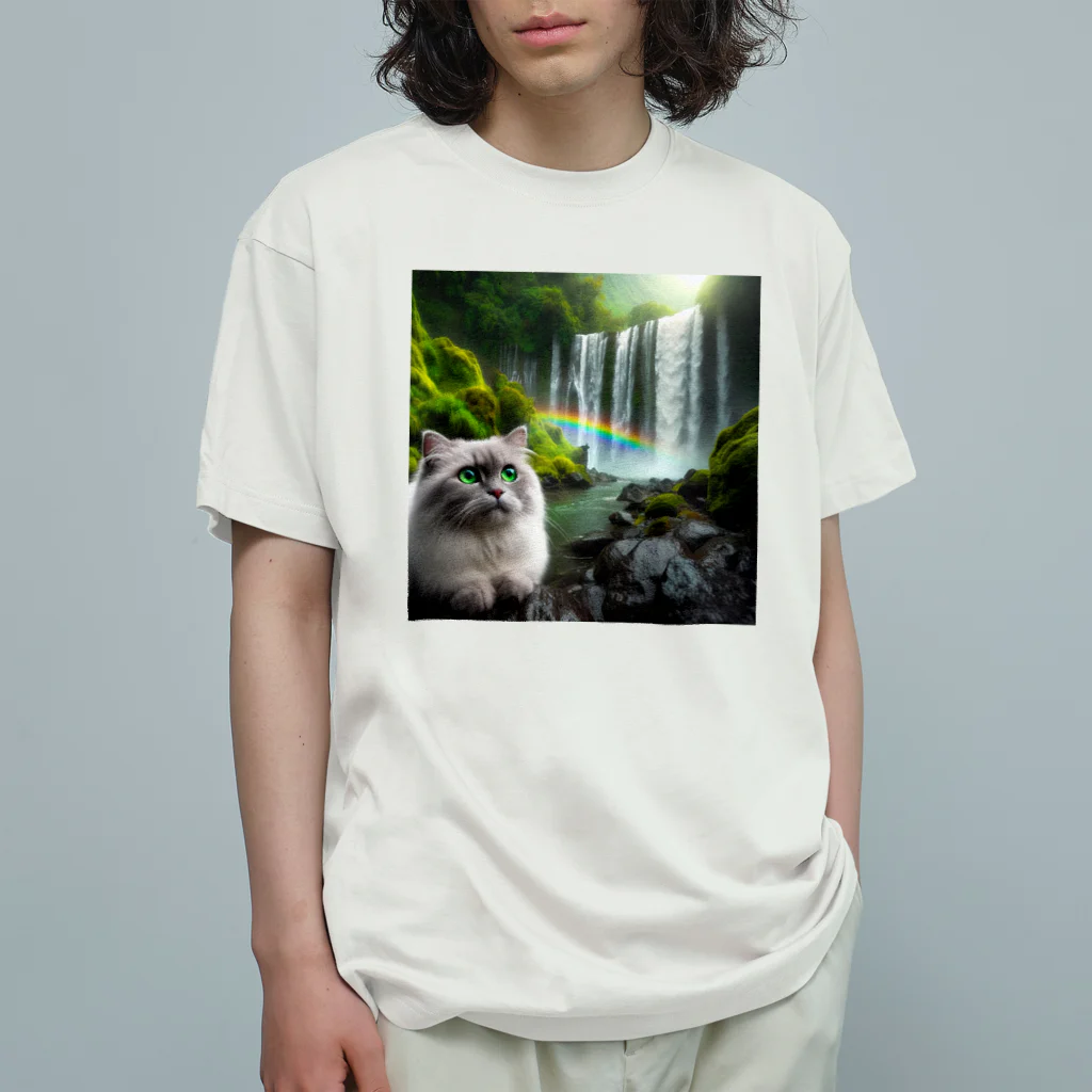 ニャーちゃんショップのレインボーキャット Organic Cotton T-Shirt