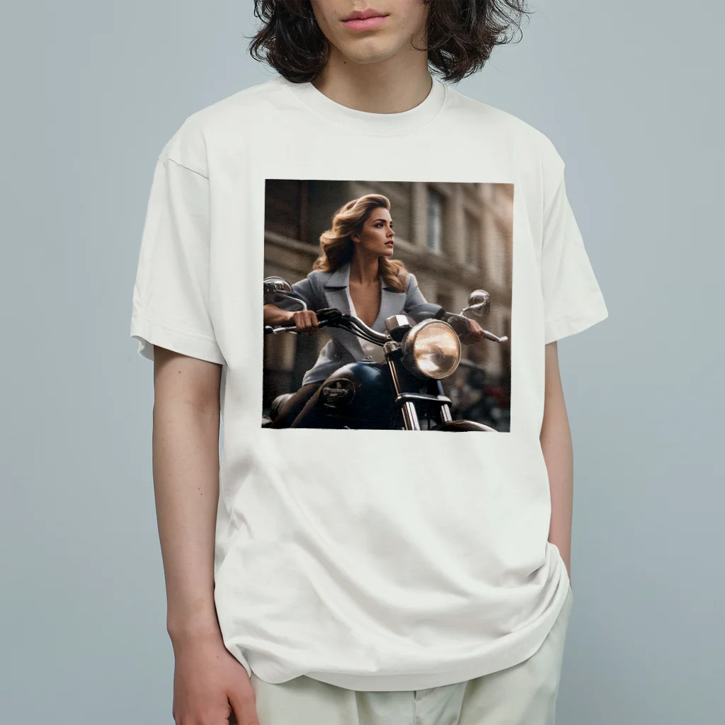 Enigma_WhispererのBike Woman Organic Cotton T-Shirt