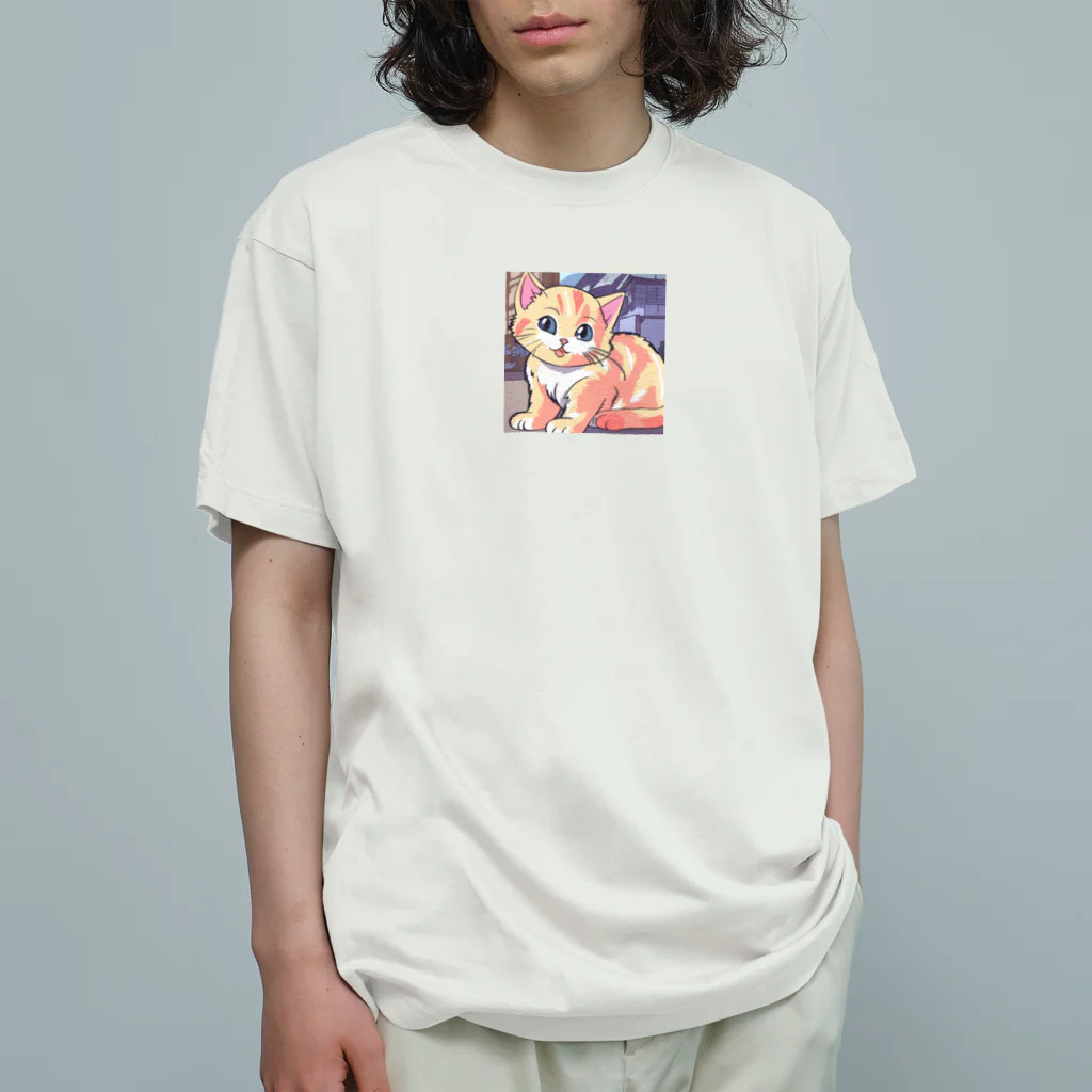 nakasaanのかわいい子猫グッズ オーガニックコットンTシャツ