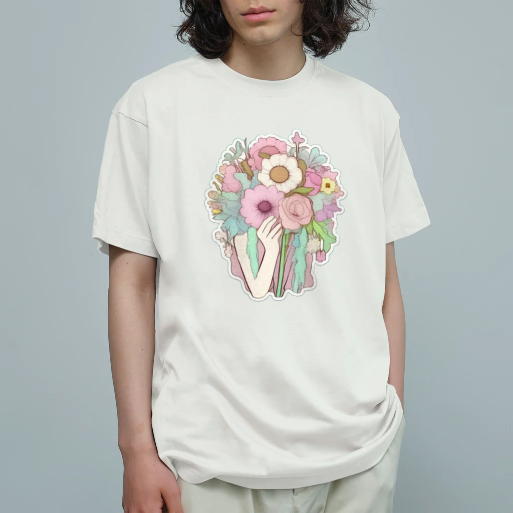 Unicorn0のFlower オーガニックコットンTシャツ