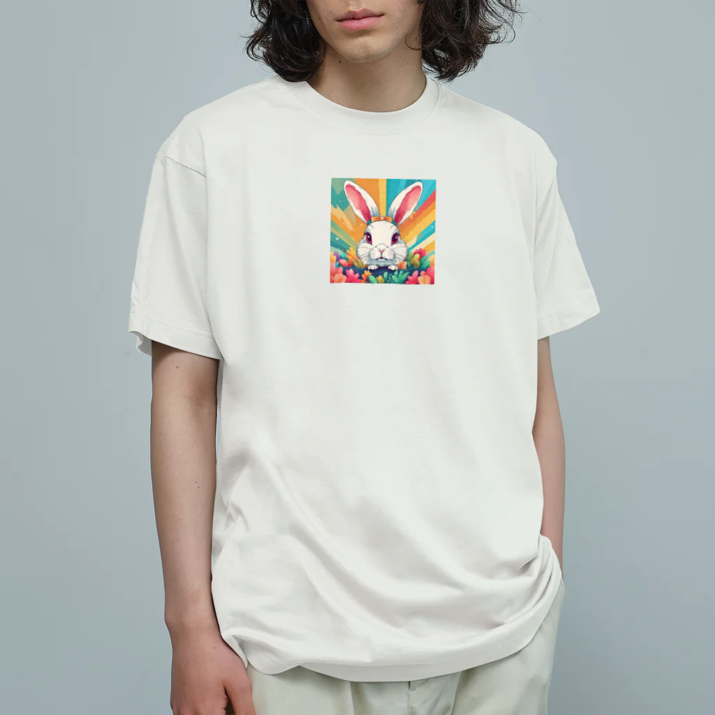 YOO1978の(*≧3≦)ウサギのグッズ オーガニックコットンTシャツ