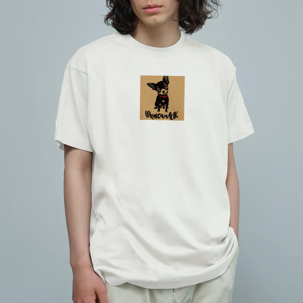 チワワ愛好家ショップのシンプルスタイルのチワワ Organic Cotton T-Shirt