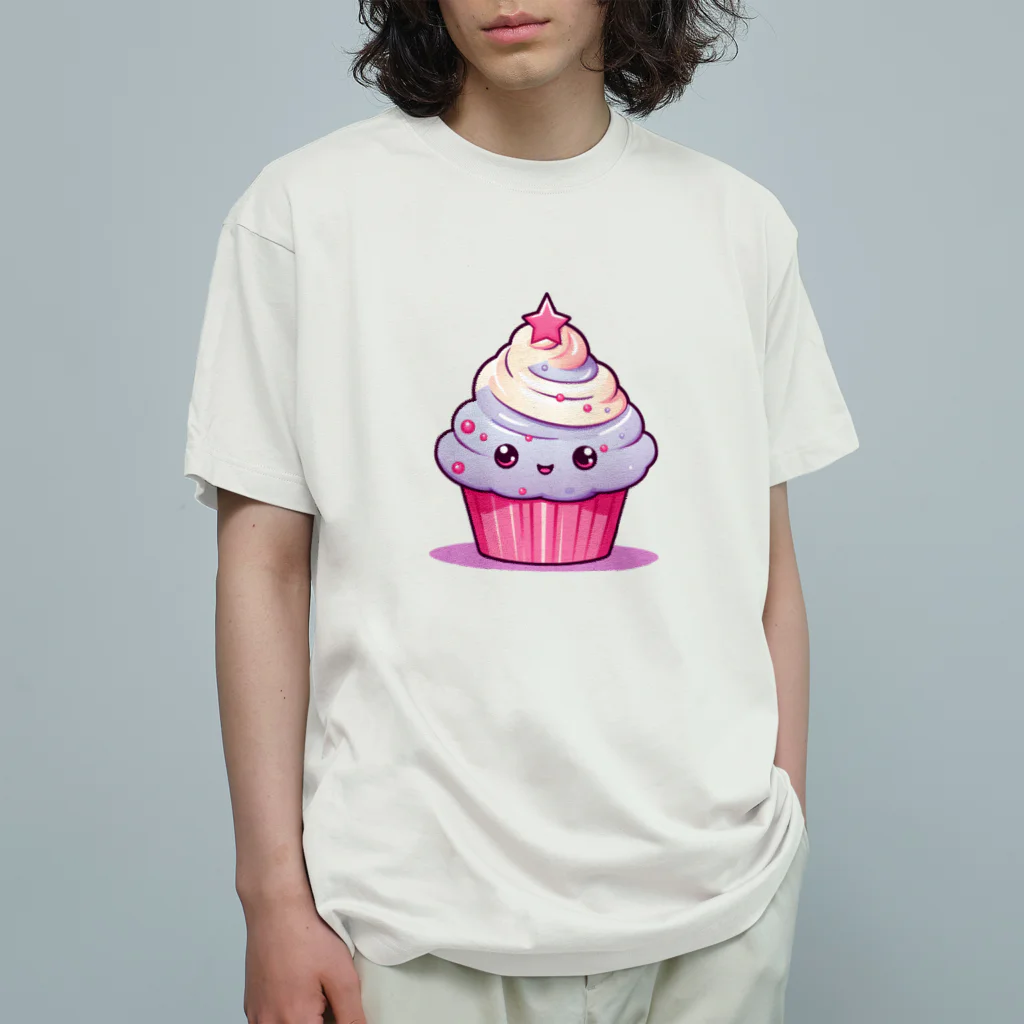 Vasetti_pressの可愛いカップケーキ Organic Cotton T-Shirt