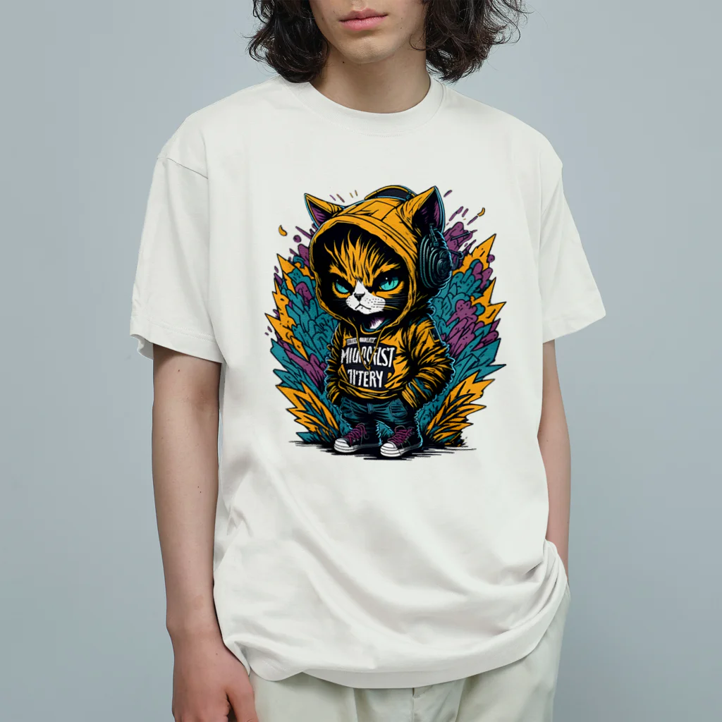 めんぼうさんやのちびネコ Organic Cotton T-Shirt