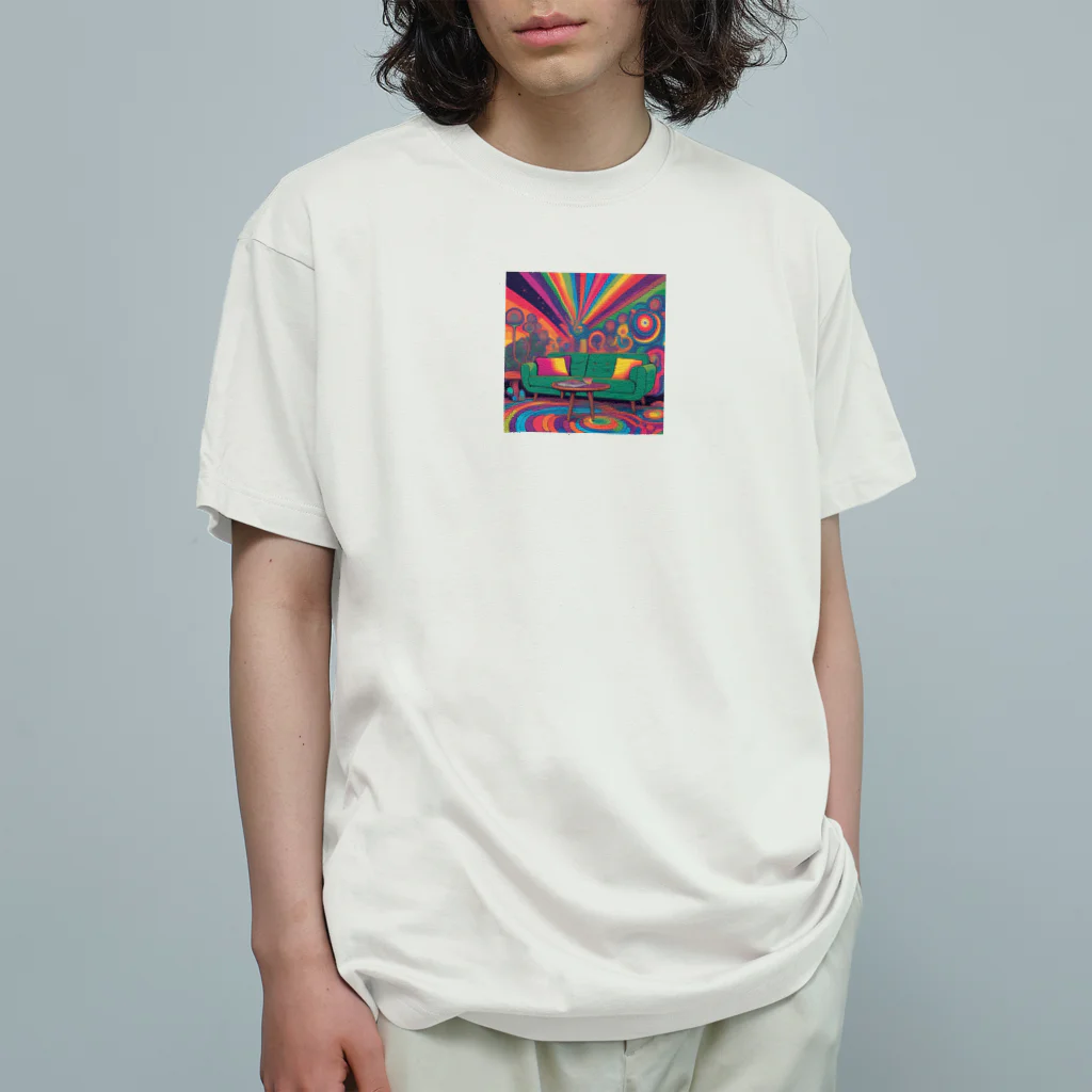 ranranのグリーンソファーのある風景 Organic Cotton T-Shirt