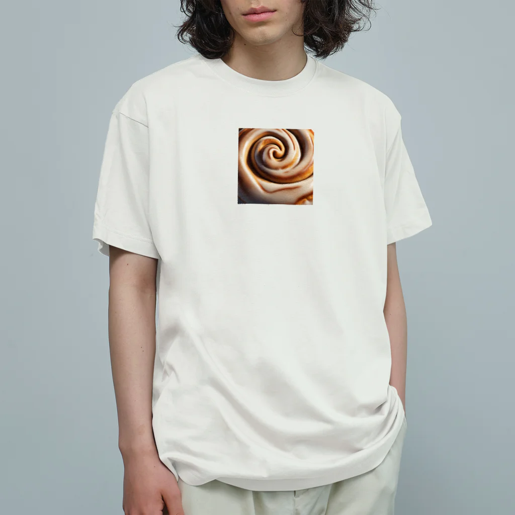 千裕アトリエ（いつもありがとう）のシナモンロール（Cinnamon Roll） Organic Cotton T-Shirt