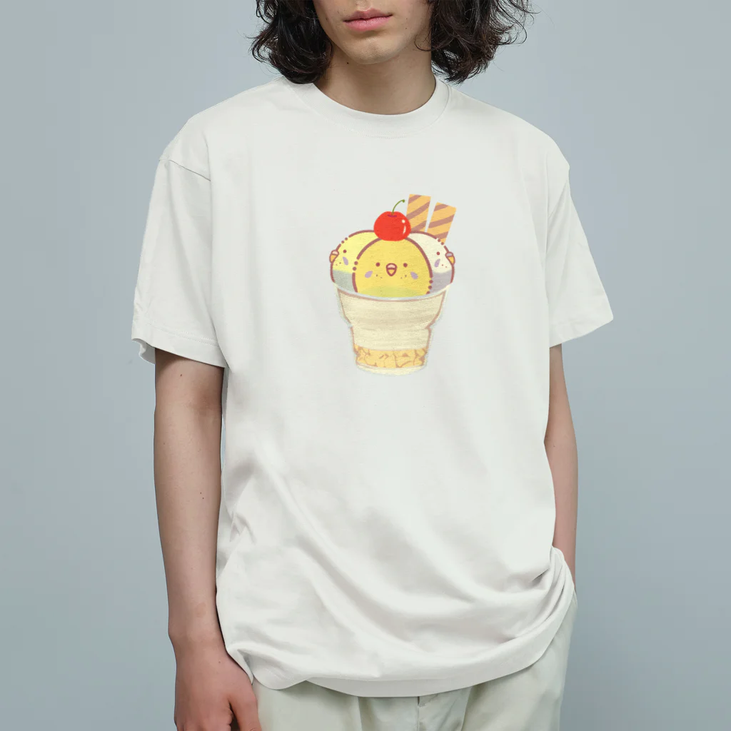 ぽっぽこ本舗のインコサンデー オーガニックコットンTシャツ