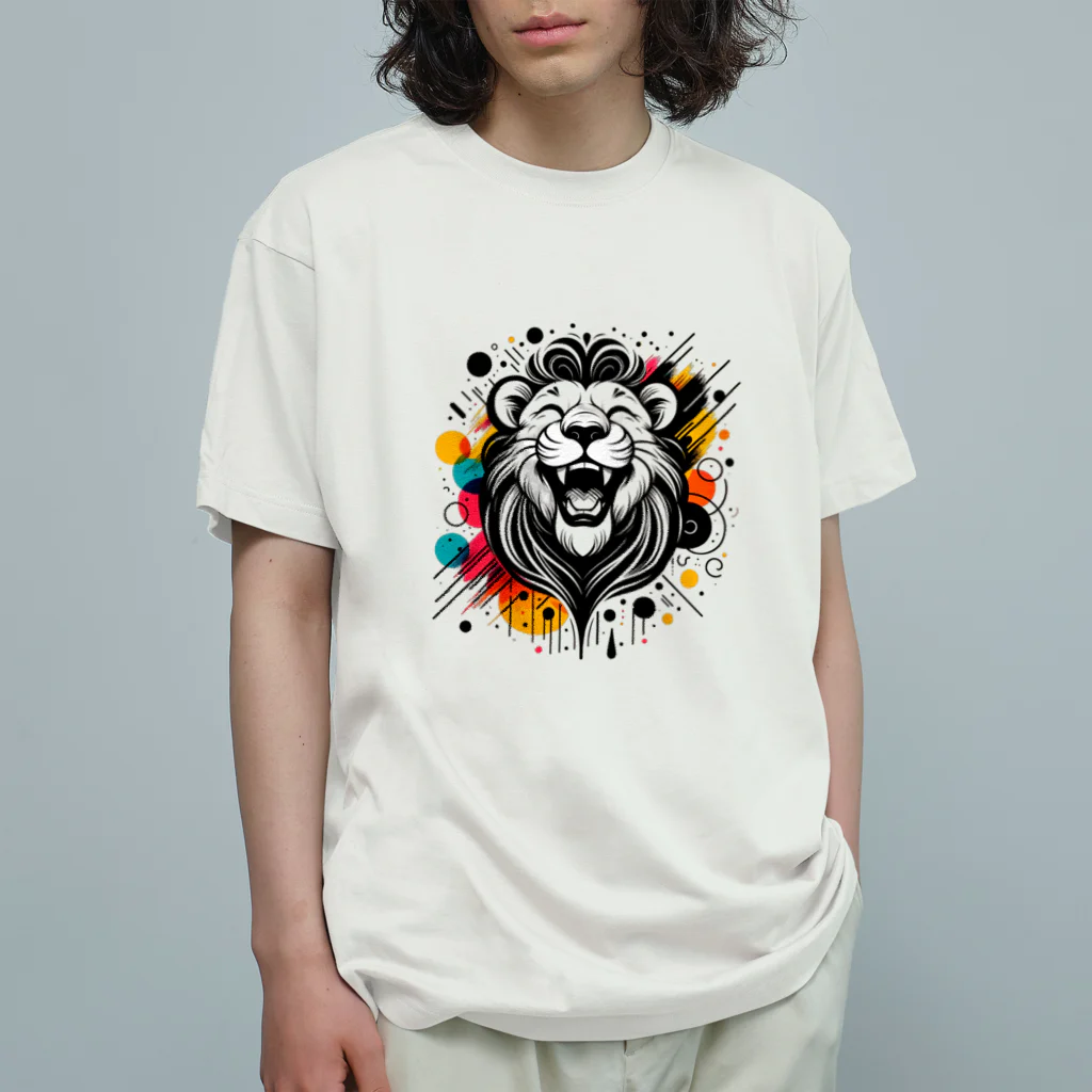 リトルスター・クローゼットの#laughing animal art オーガニックコットンTシャツ