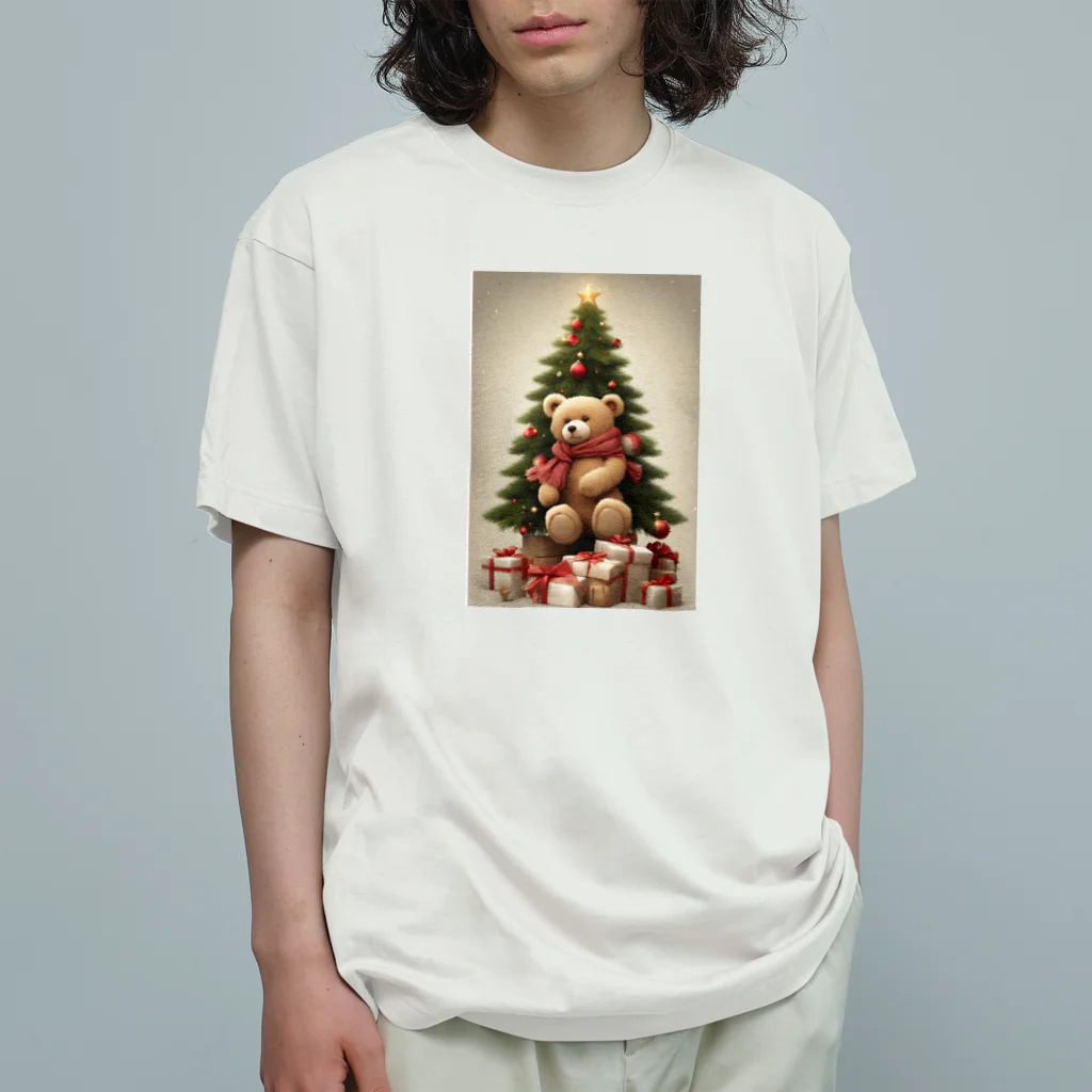 규리shopのクリスマス テディーベアの思い出 Organic Cotton T-Shirt