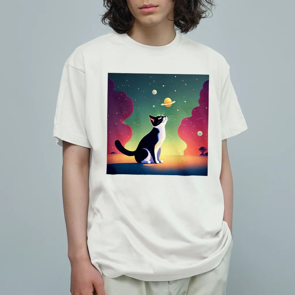 那須モバイル店のビジュアルな猫 Organic Cotton T-Shirt