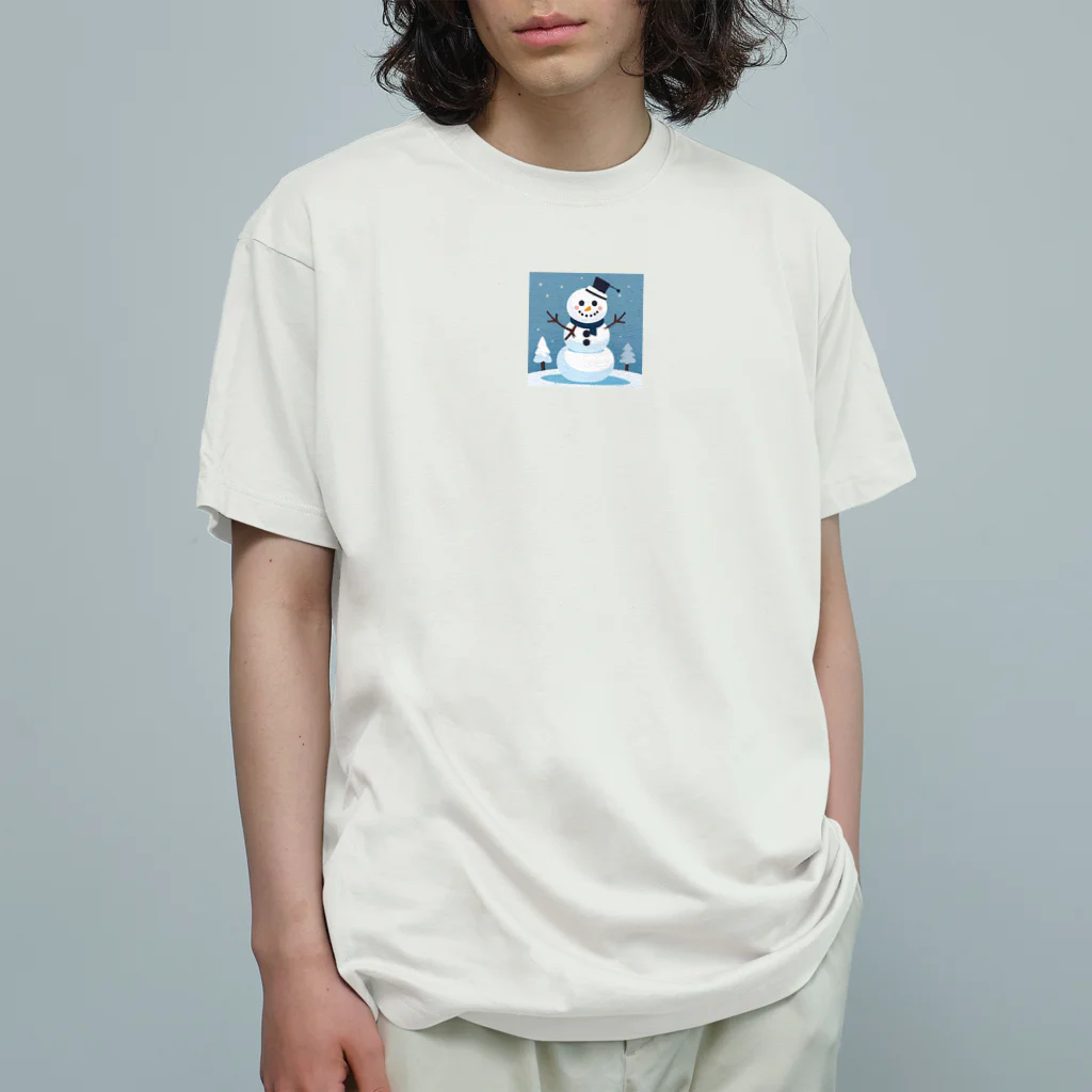 tomy1022のゆきだるまくん オーガニックコットンTシャツ