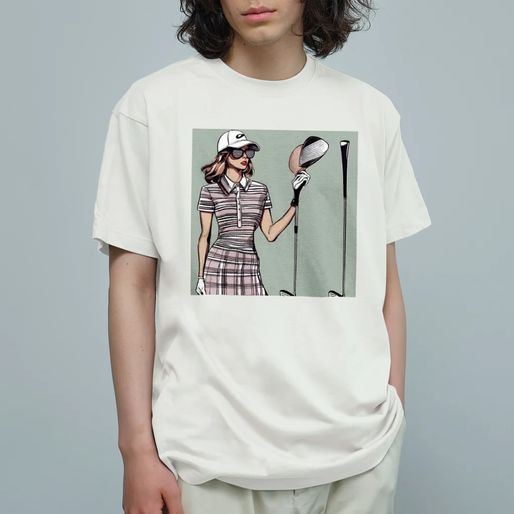 BIRDIE_GIRLのおしゃれゴルフ オーガニックコットンTシャツ