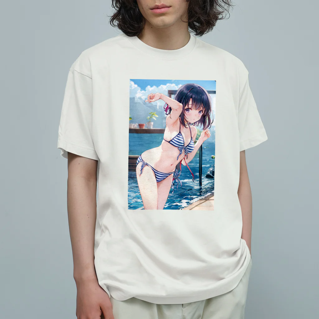 仮想の妖精たち: AI美少女の魅力のデジタル夢幻アートシリーズ Organic Cotton T-Shirt