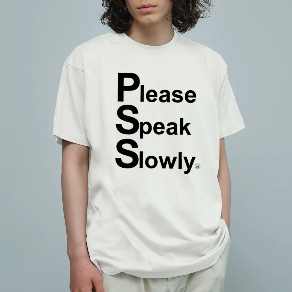 ハワイスタイルクラブのPlease Speak Slowly オーガニックコットンTシャツ