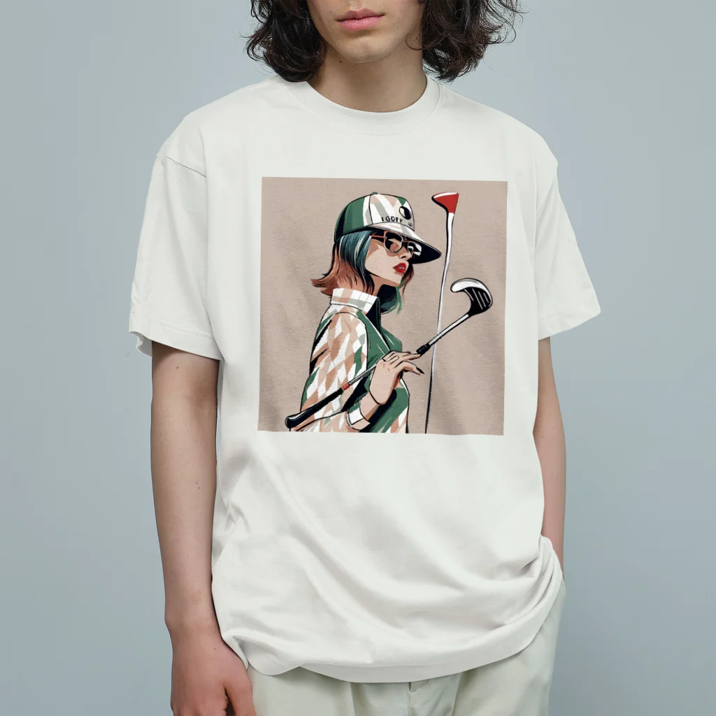 BIRDIE_GIRLのおしゃれゴルフ オーガニックコットンTシャツ