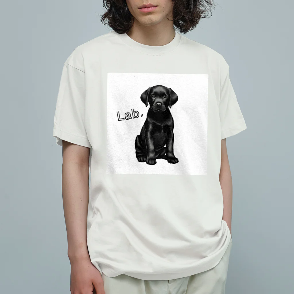 Labradorの黒Lab.グッズ オーガニックコットンTシャツ