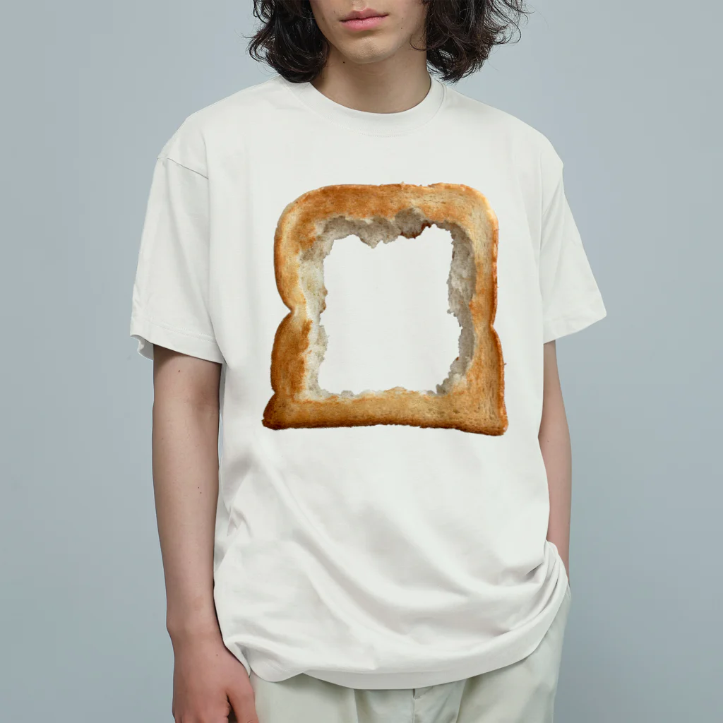 fog-moonの食パンの穴（きつね色） オーガニックコットンTシャツ