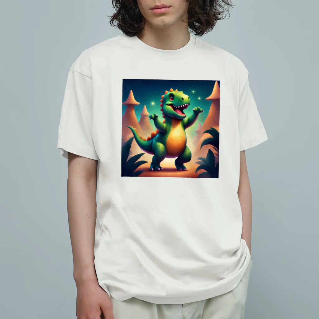 nvnの恐竜のダンス Organic Cotton T-Shirt