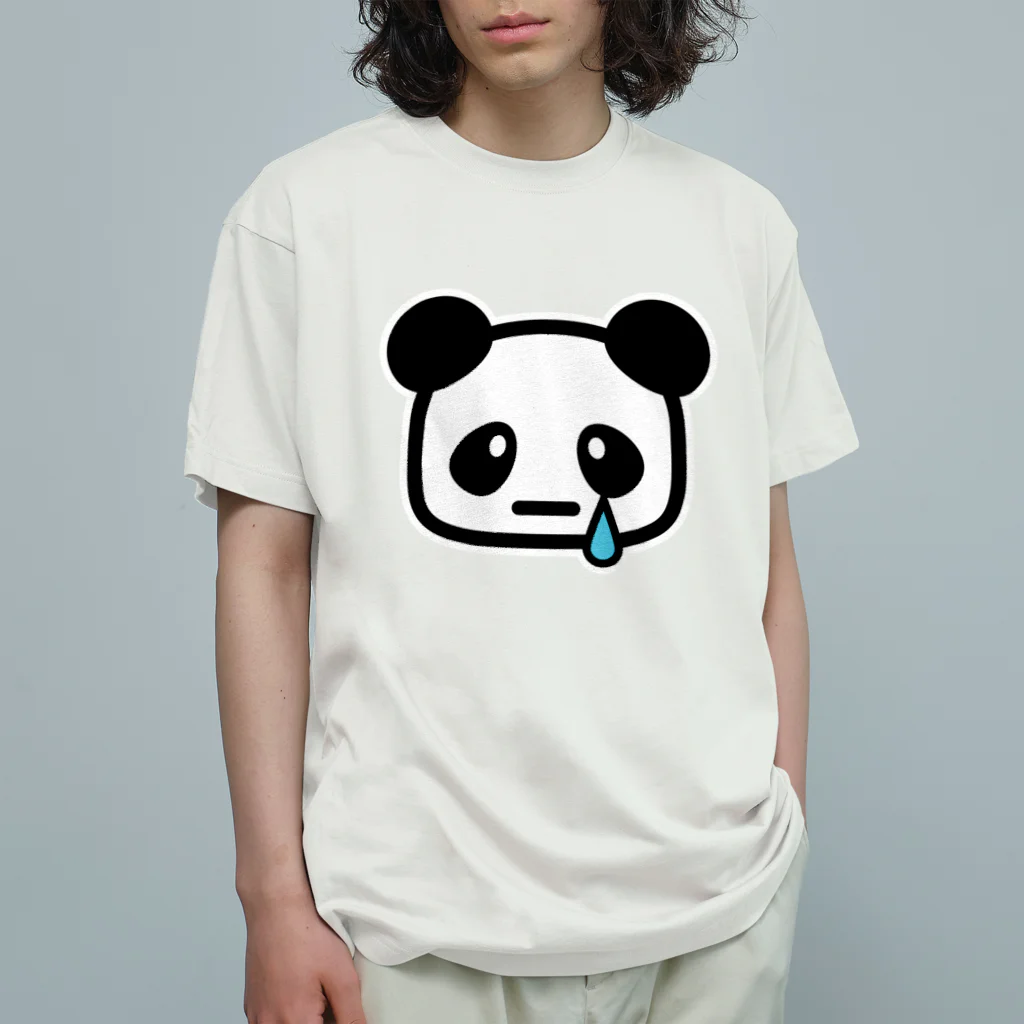 petitringo -プチリンゴ-のぱんだのロックも泣いちゃった Organic Cotton T-Shirt