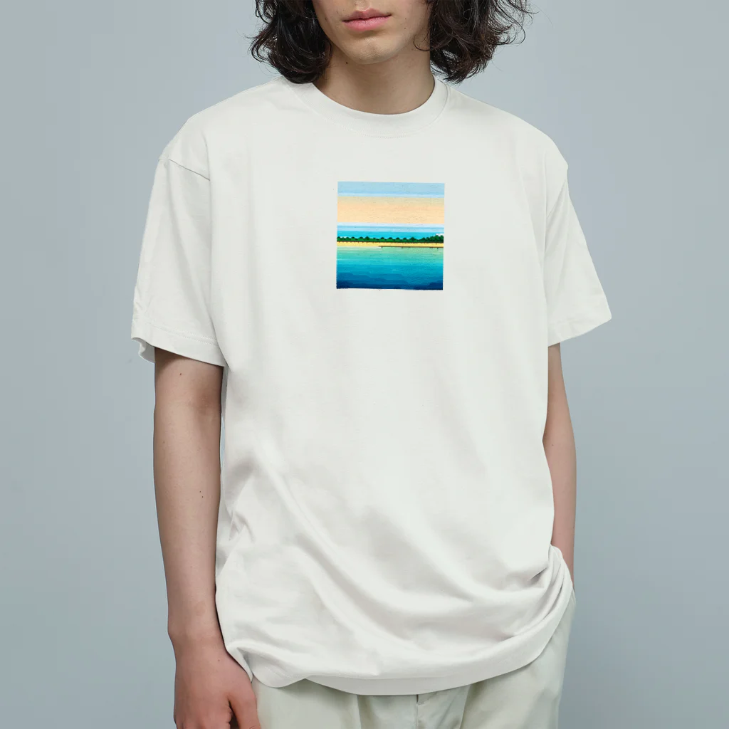 keita-sawadaのドット　プーケットの青い海 オーガニックコットンTシャツ