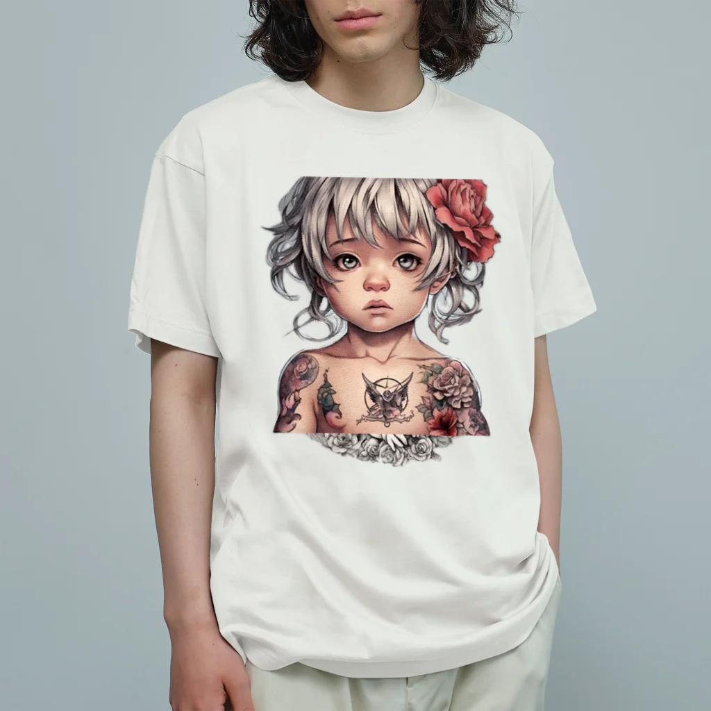 非常口社長の入れ墨少女 オーガニックコットンTシャツ