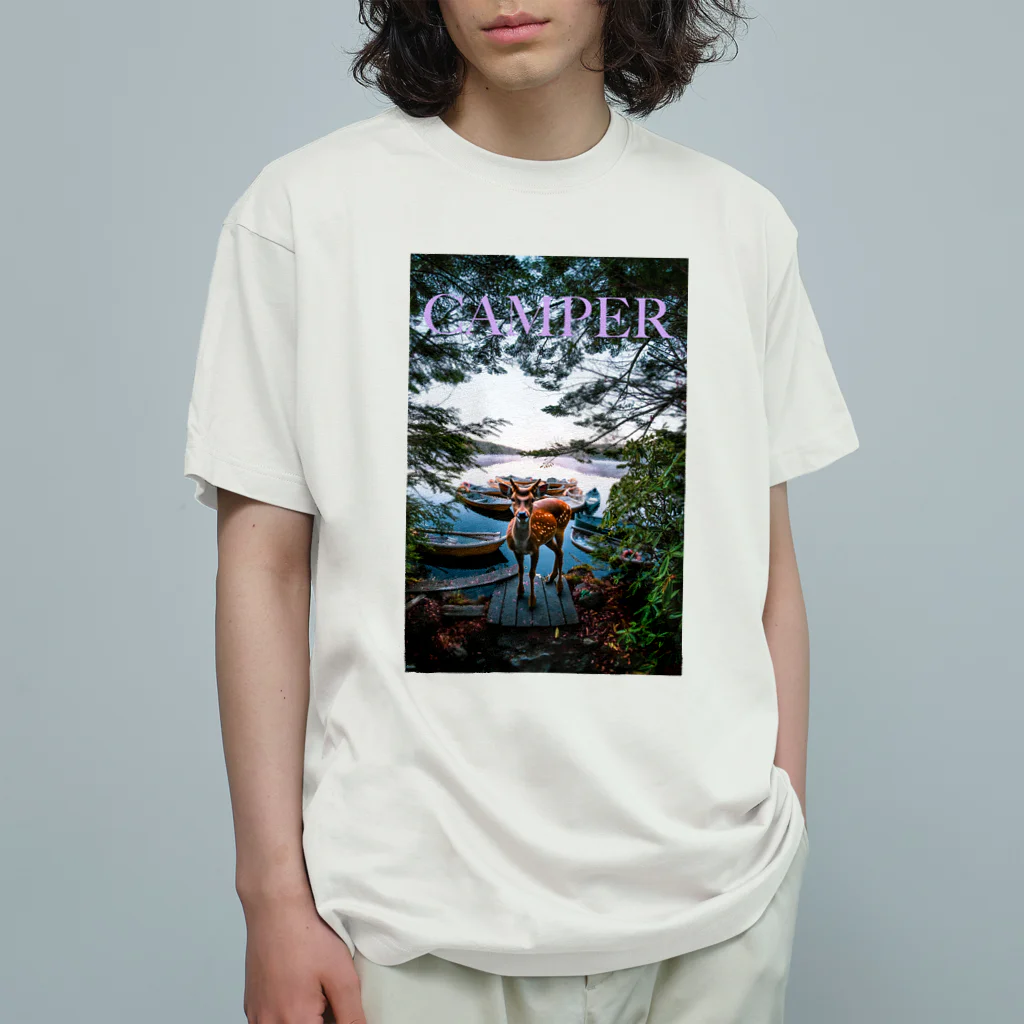 outdoor lifeのcamper  Organic Cotton T-Shirt