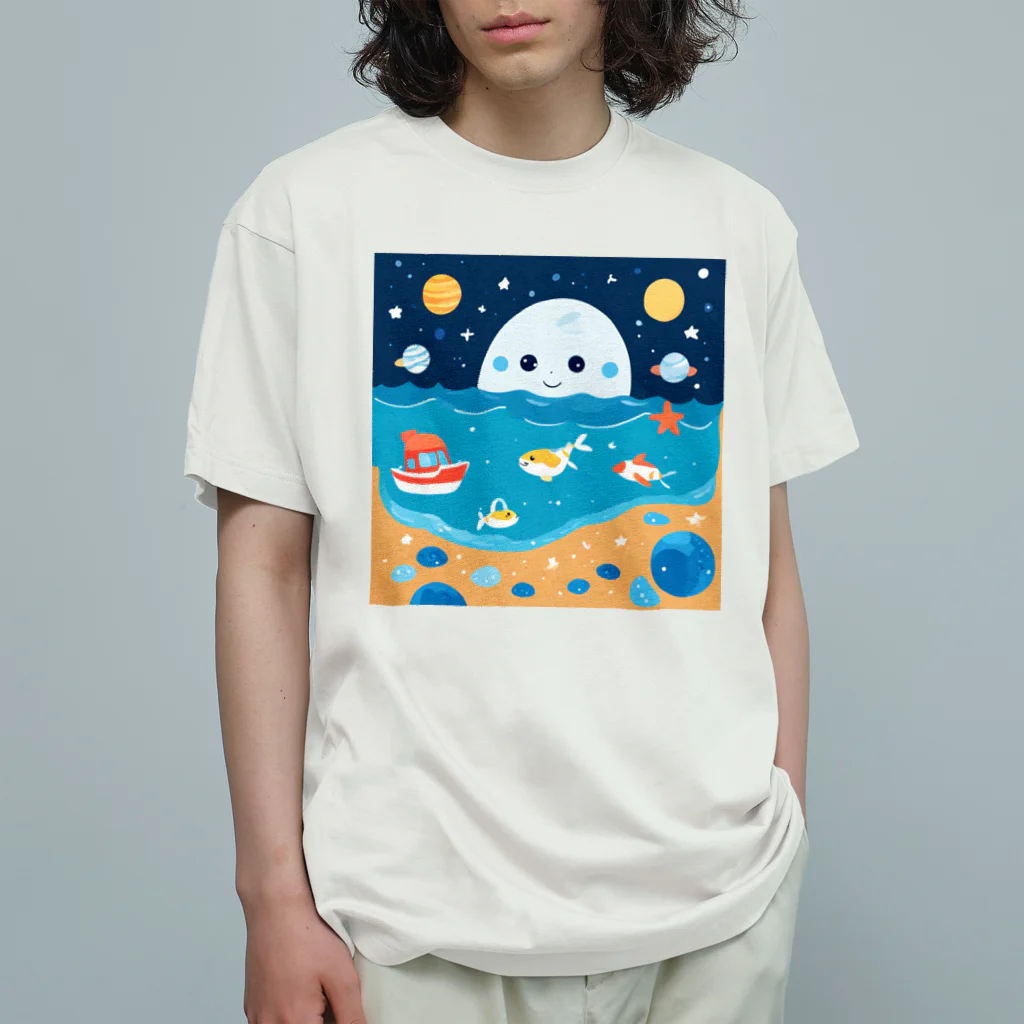 dou-douの宇宙と海の仲間たち オーガニックコットンTシャツ