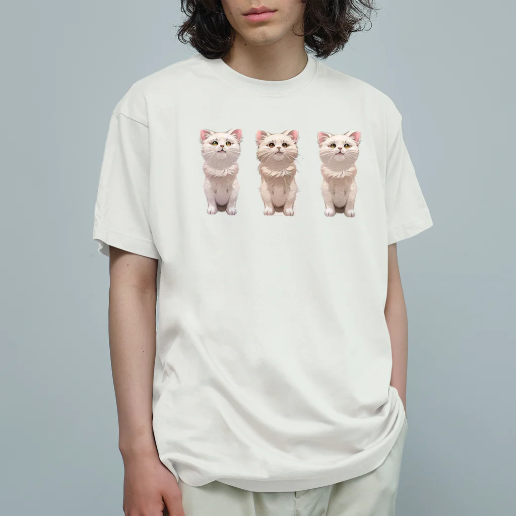 CHIKUSHOの3匹が行く　シャツ オーガニックコットンTシャツ