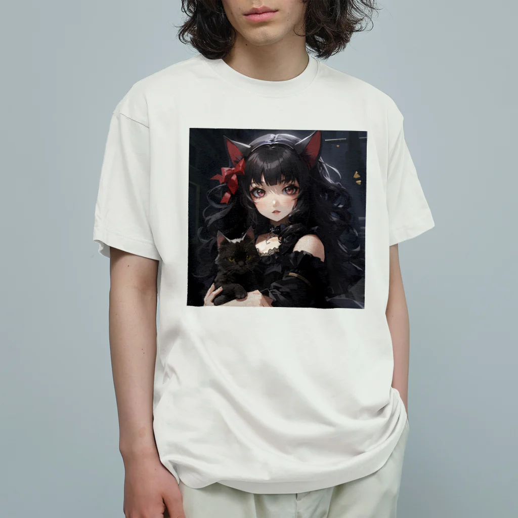 zhalyのゴスロリ猫娘 Organic Cotton T-Shirt