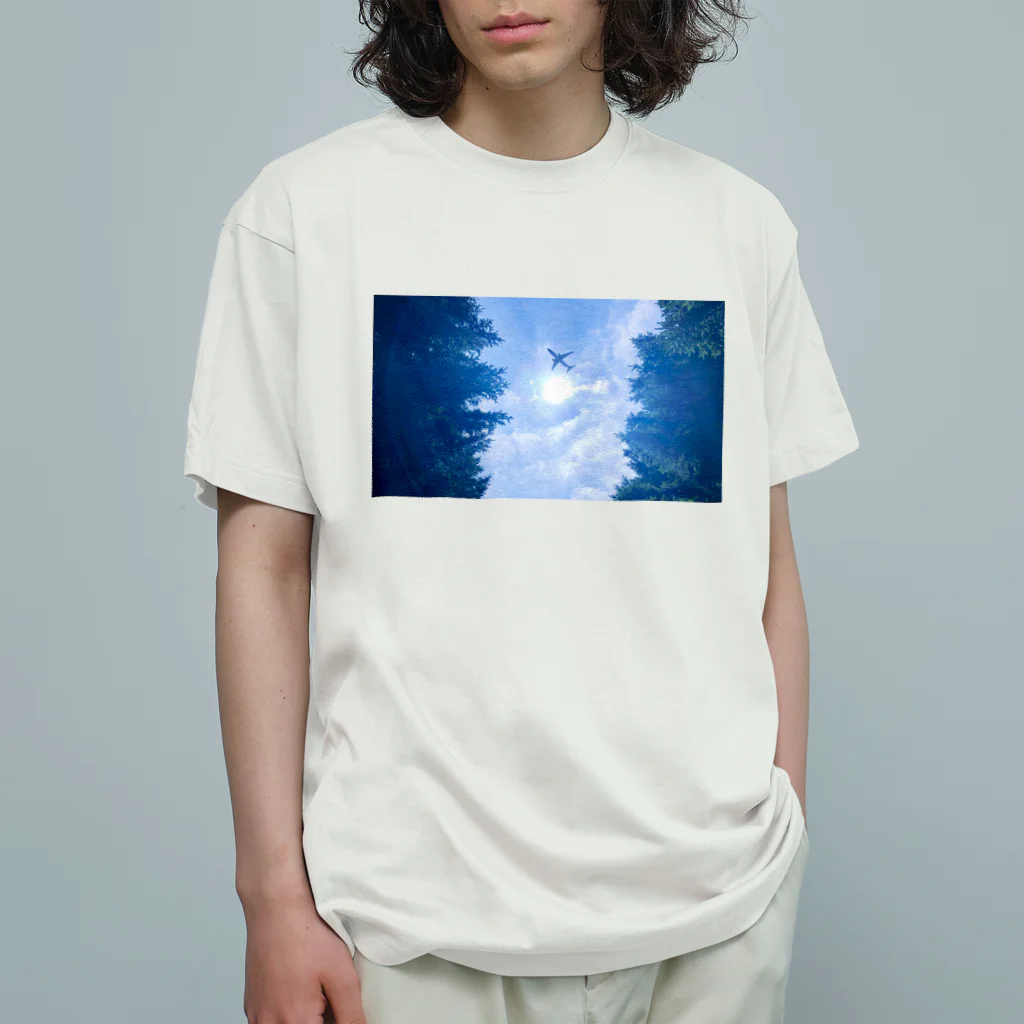 hamuevoのjet tourist オーガニックコットンTシャツ