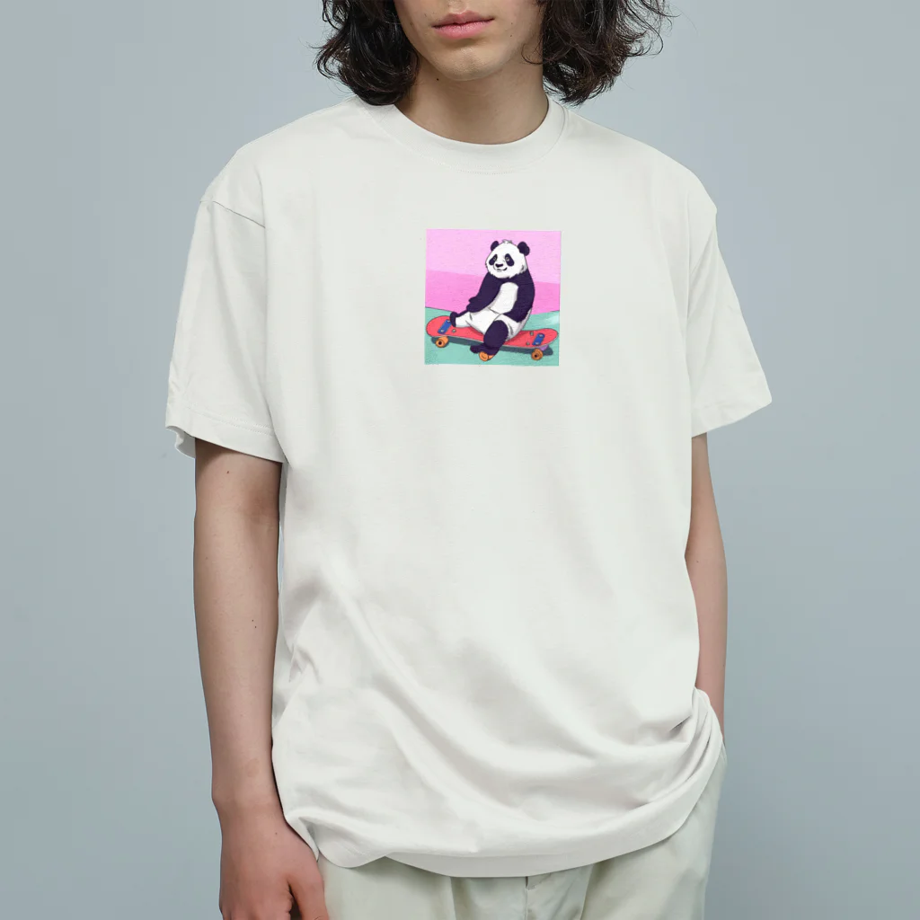 yacco-のお店のある日のぱんだ Organic Cotton T-Shirt