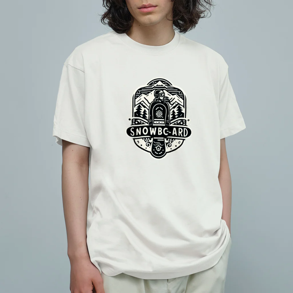 shiba9のスノーボーダー Organic Cotton T-Shirt