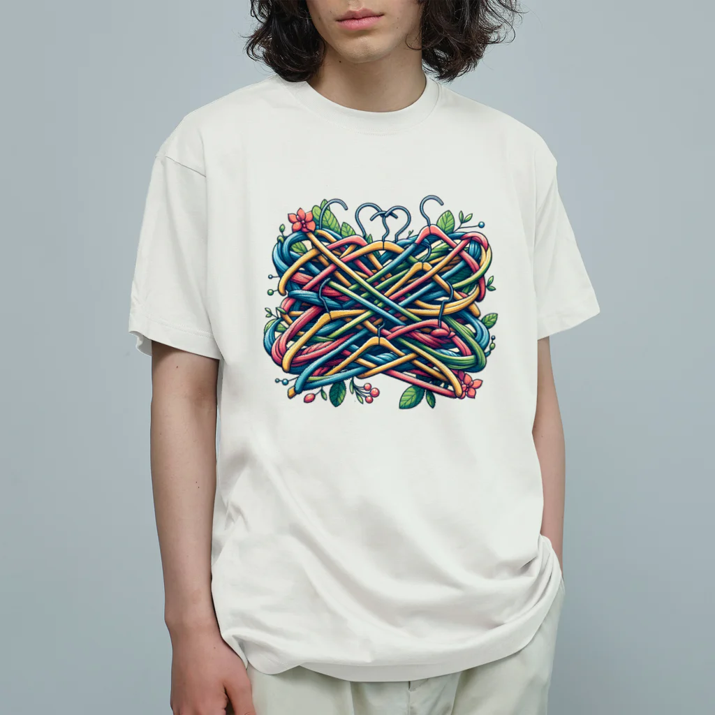 姫とすずり。のハンガー絡め Organic Cotton T-Shirt