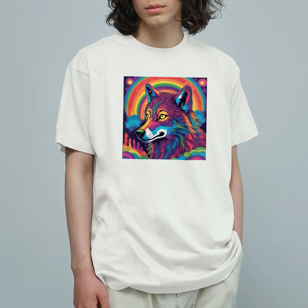 shop.ycのユメウルフ オーガニックコットンTシャツ