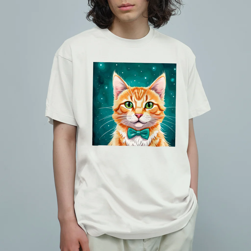 iyashi₋creatersの星空と猫さん Organic Cotton T-Shirt