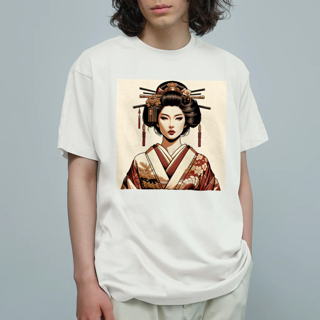 Emerald Canopyの和の粋を纏う、優美な姿Elegance in tradition, a vision of grace. オーガニックコットンTシャツ