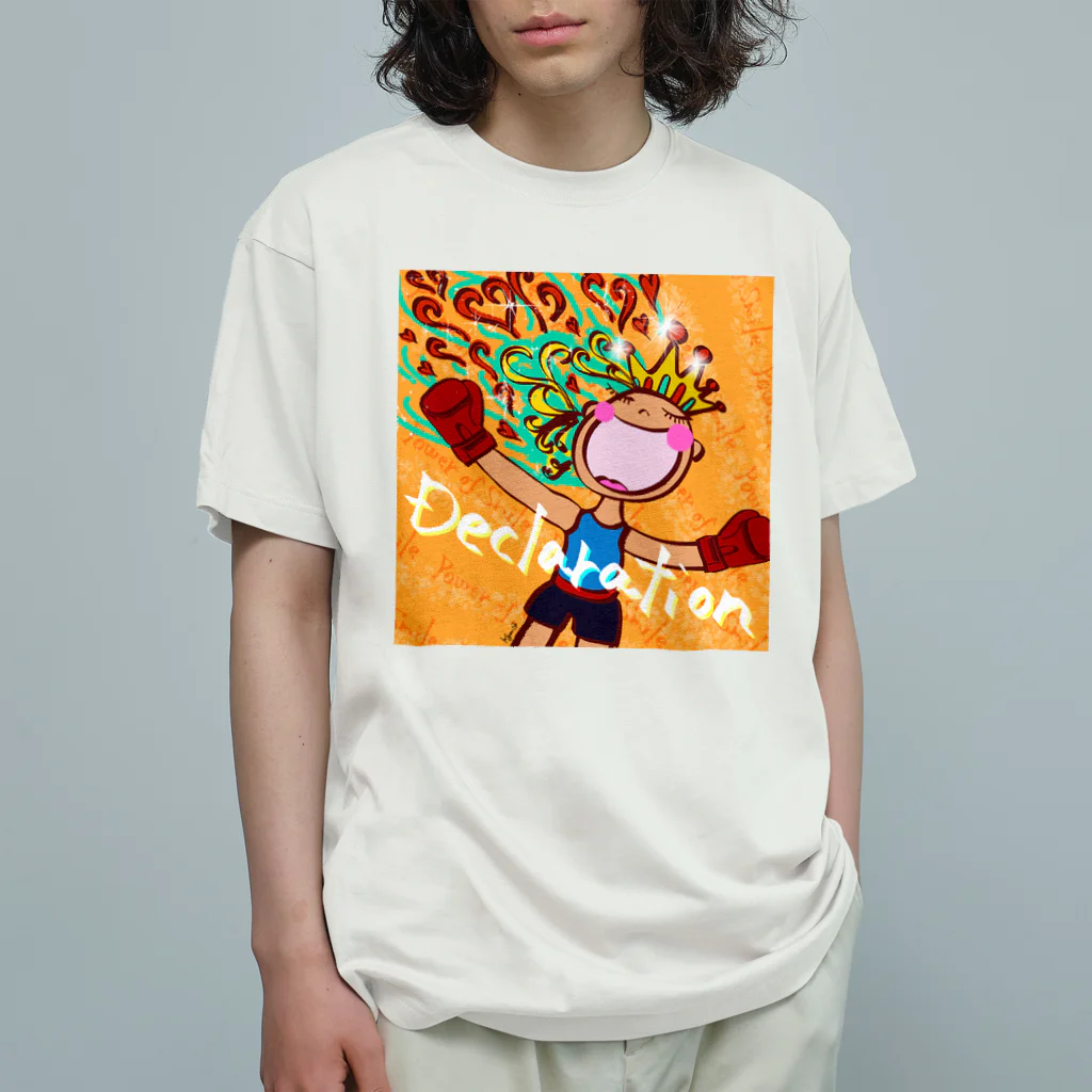 Power of Smile -笑顔の力-のDeclaration オーガニックコットンTシャツ