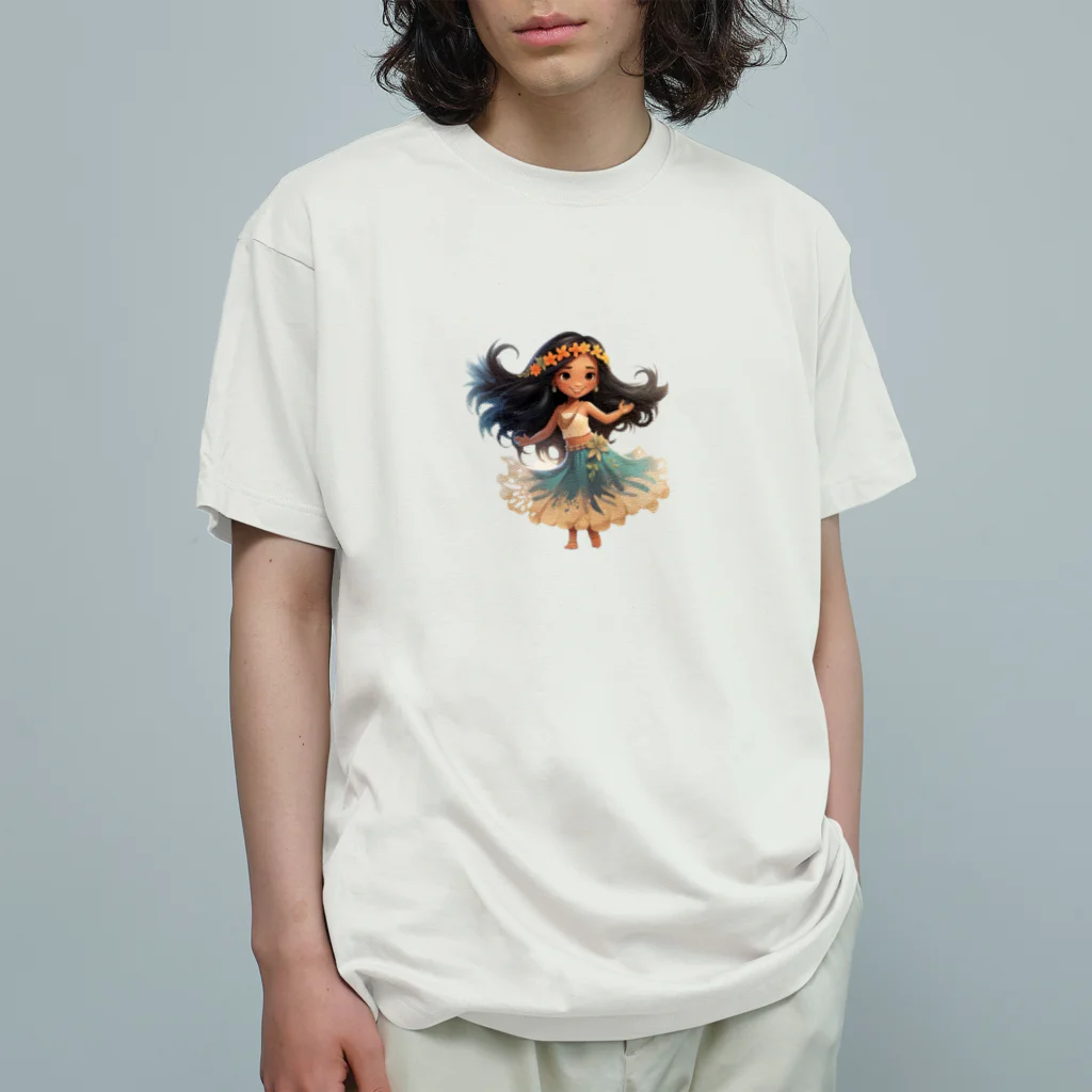miimishopのフラガール オーガニックコットンTシャツ
