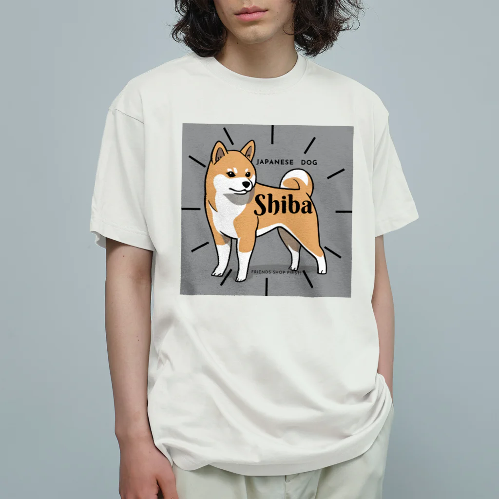 MarilyneのジャパニーズわんこShiba オーガニックコットンTシャツ