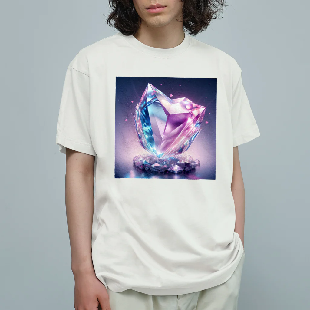 3tomo6's shopのValentine 水晶 オーガニックコットンTシャツ