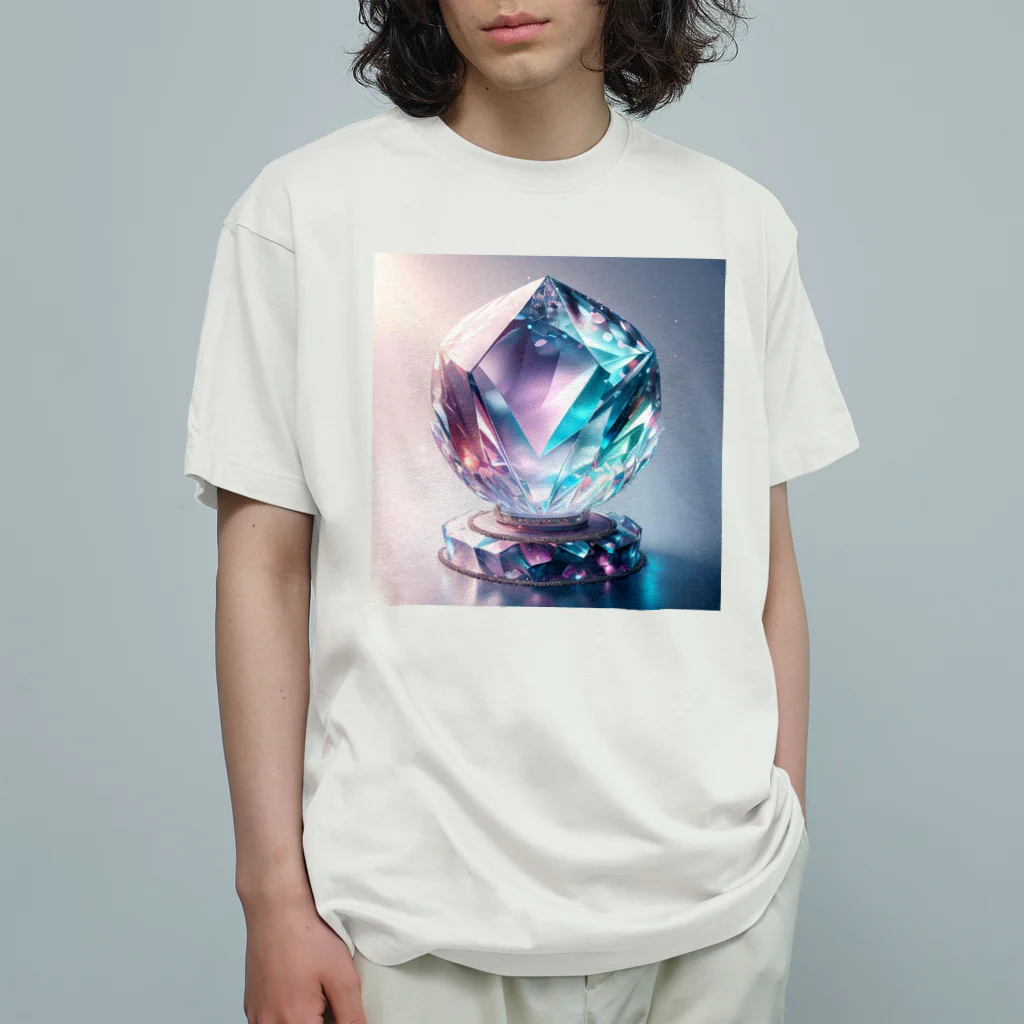 3tomo6's shopの水晶 オーガニックコットンTシャツ