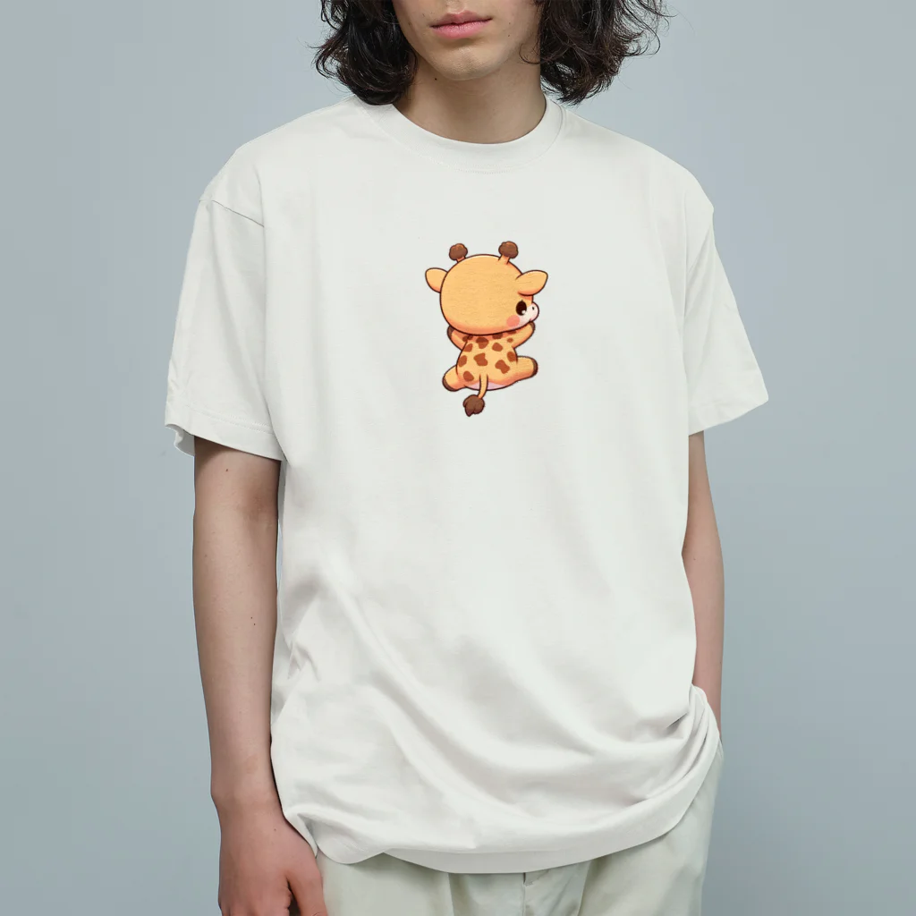 ゆづるの首を使わないキリン Organic Cotton T-Shirt