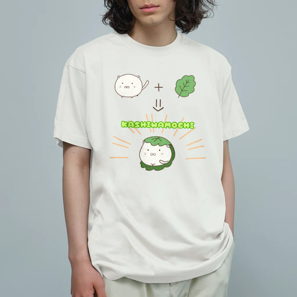 ねこふく茶屋のかしわねこ オーガニックコットンTシャツ