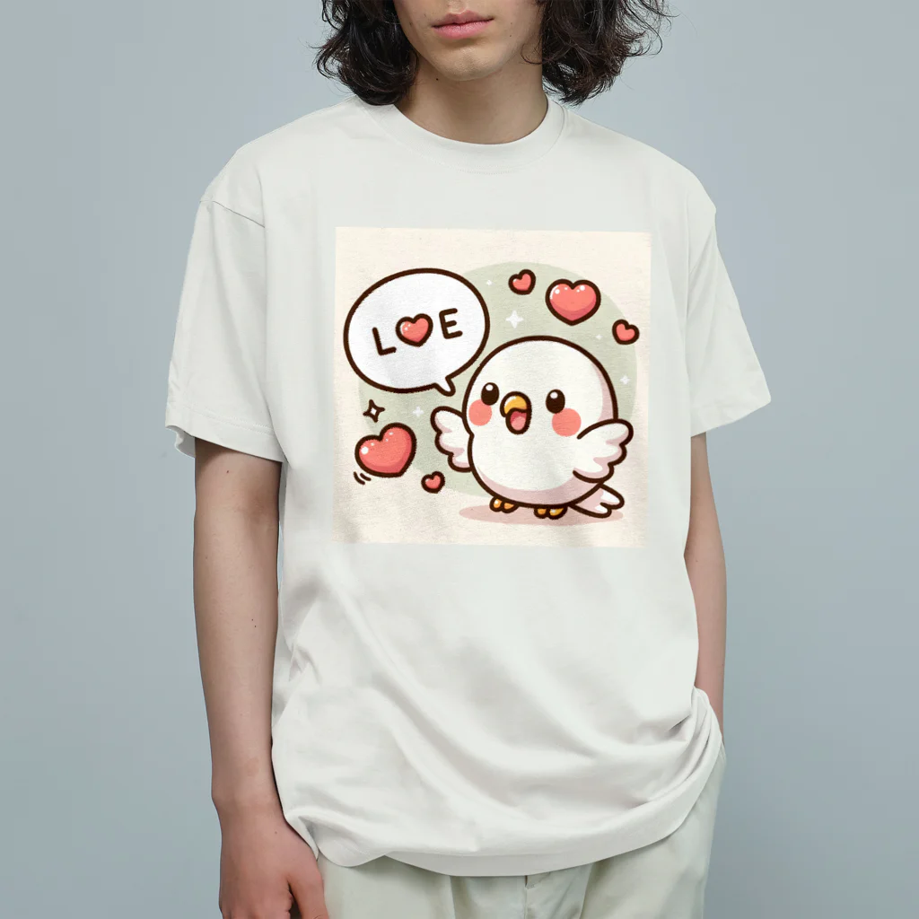 colorsの小鳥のラブちゃん オーガニックコットンTシャツ